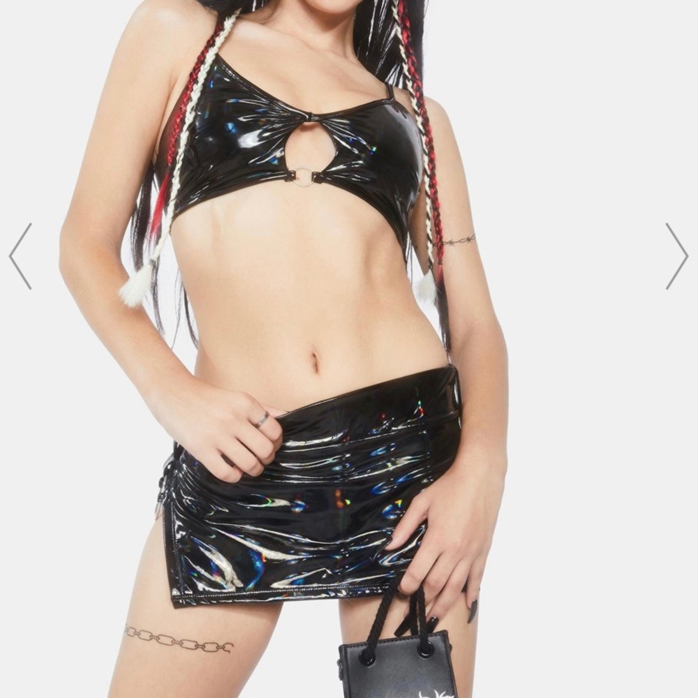 DOLLS KILL BLACK SKIRT SET